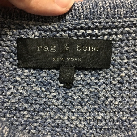 RAG & Bone Blue Knit Laurel Pullover Sweater - Picture 8 of 10